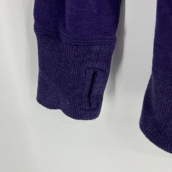 LL Bean Sweatshirt Size Medium Petite Womens Purple Cozy Pullover Cowl Neck Top - Picture 3 of 5